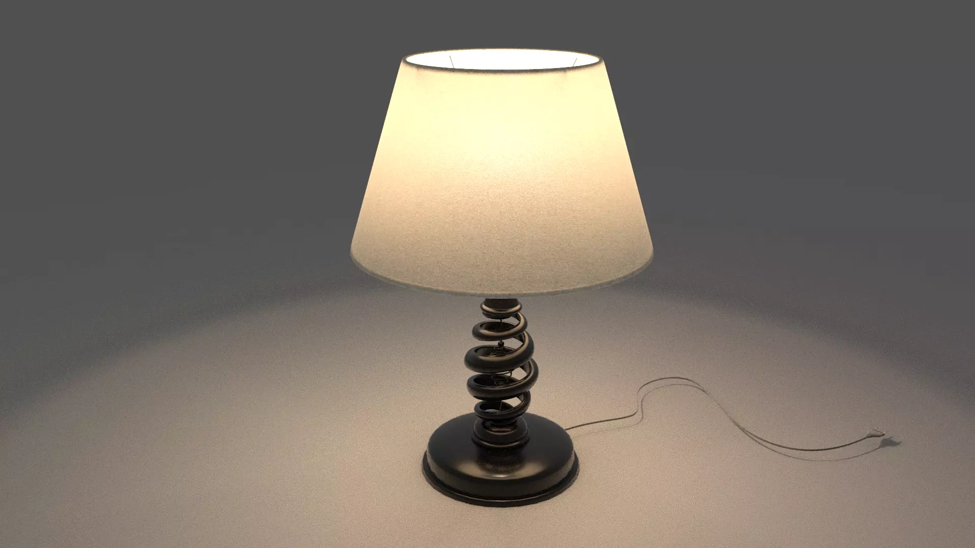 Rigged Lamp Model 3D model_0