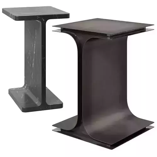 CB2 Ipsilon and I Beam side tables