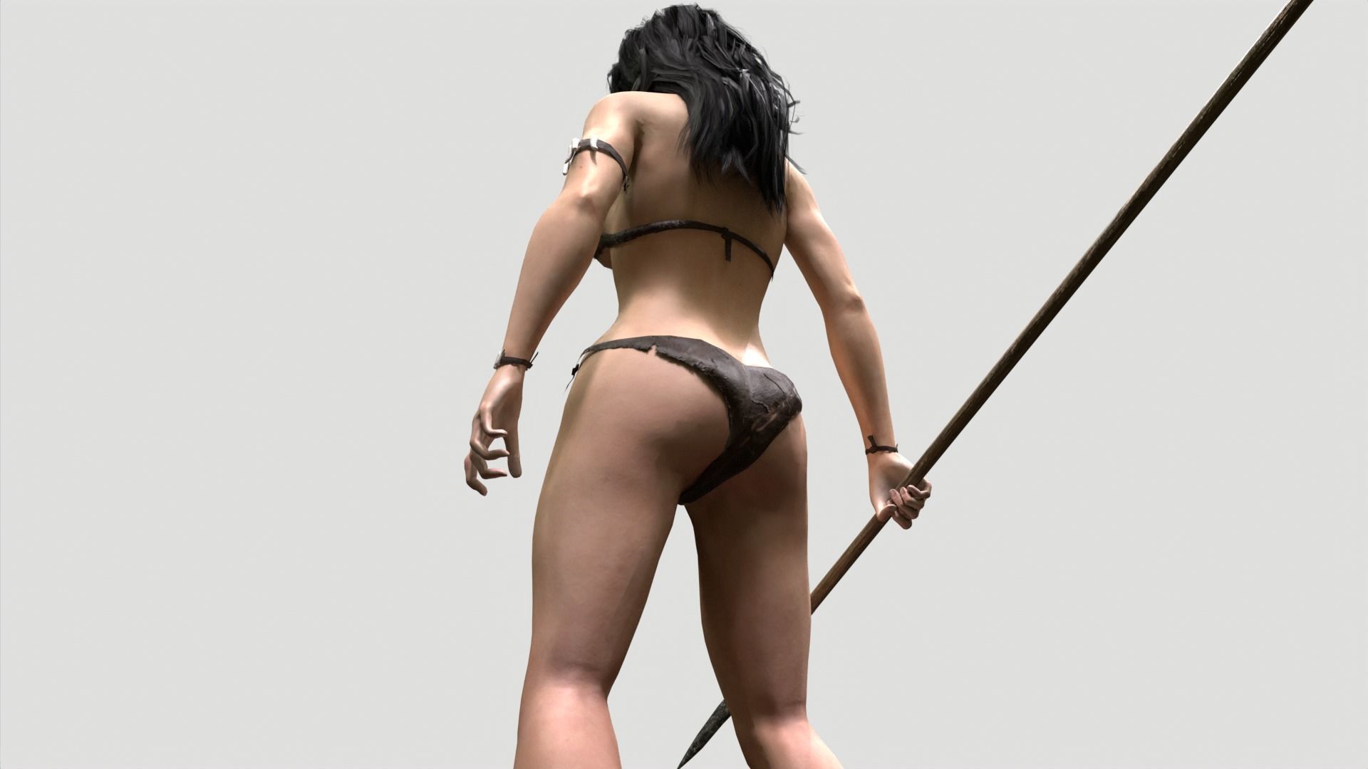 Huntress Low-poly 3D model_15