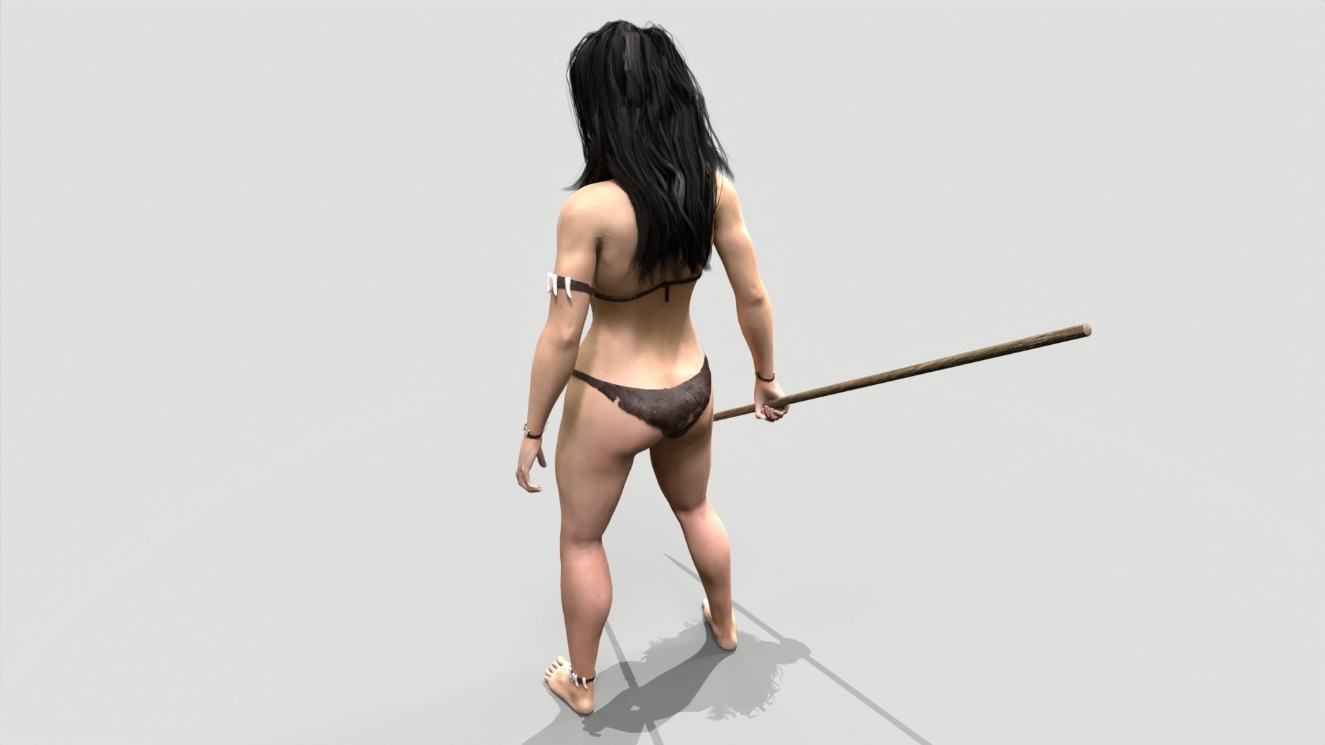 Huntress Low-poly 3D model_13