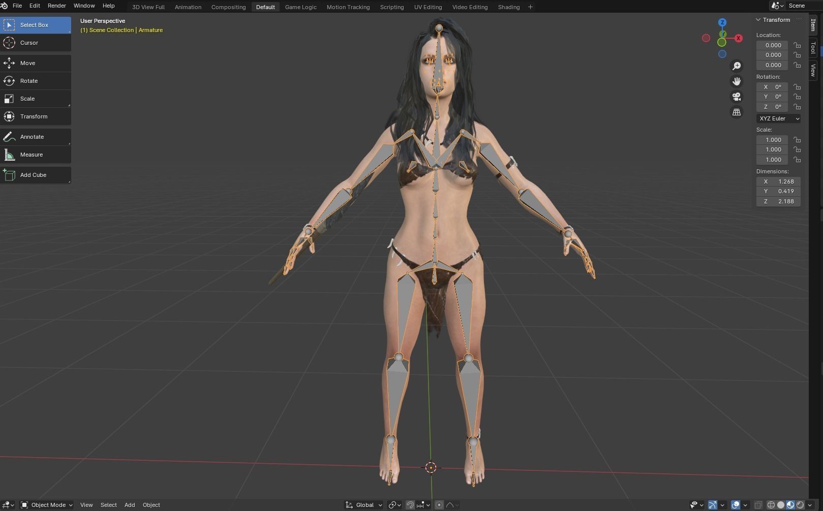 Huntress Low-poly 3D model_18