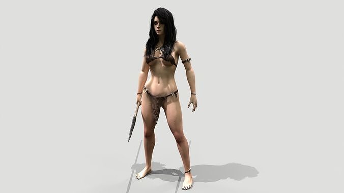 Huntress Low-poly 3D model