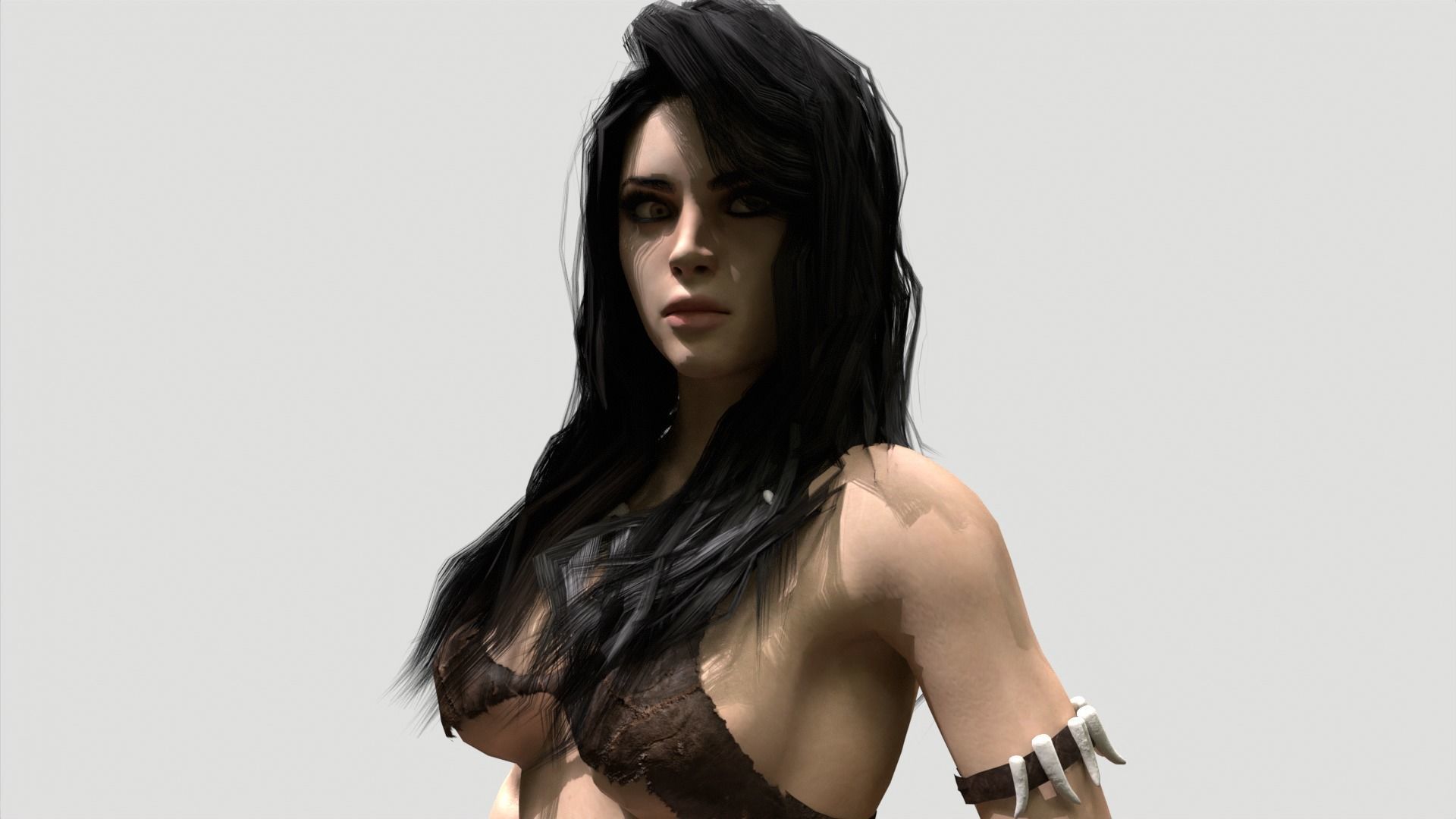 Huntress Low-poly 3D model_10