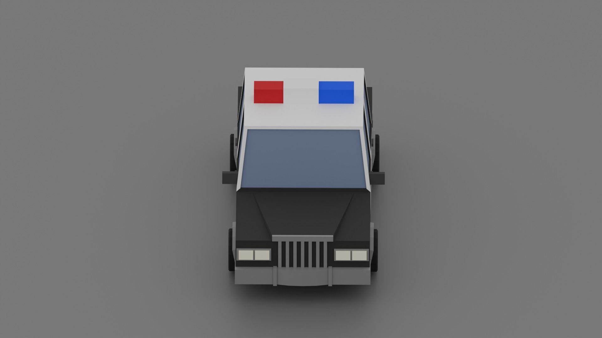 Police car Low-poly 3D model_1