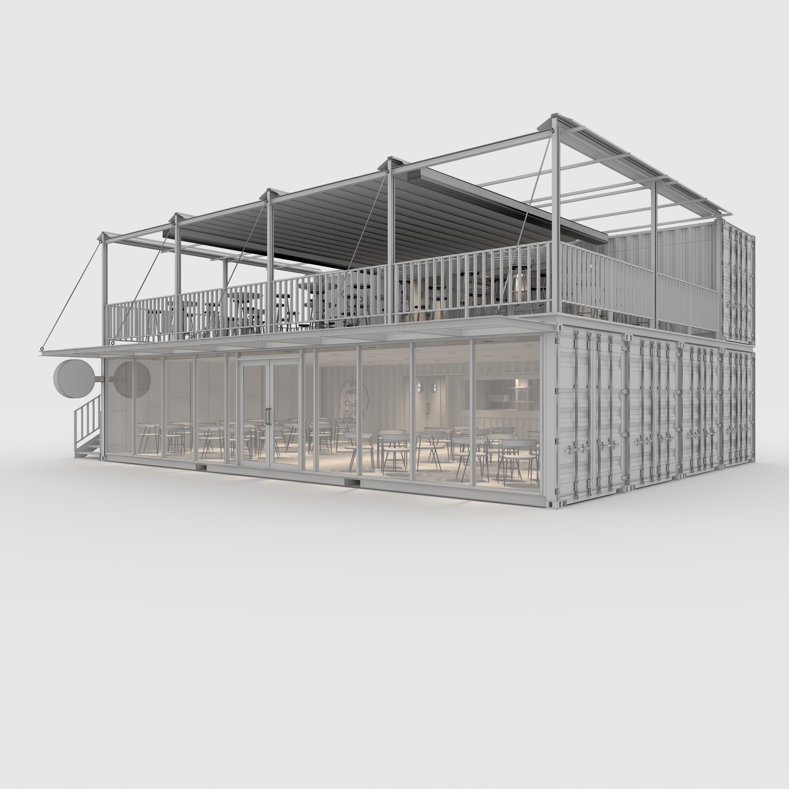 Container Cafe 15 3D model_5