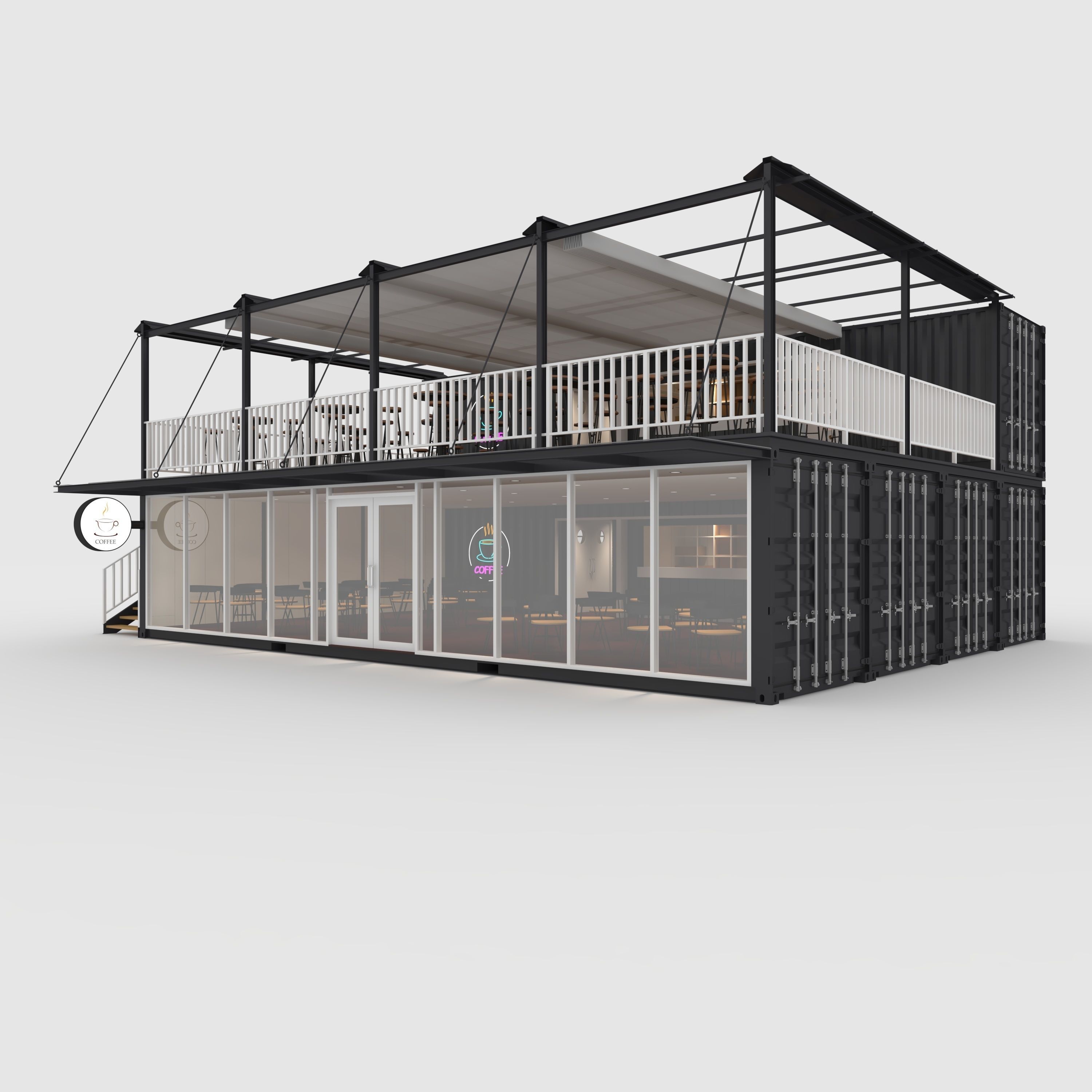 Container Cafe 15 3D model_4