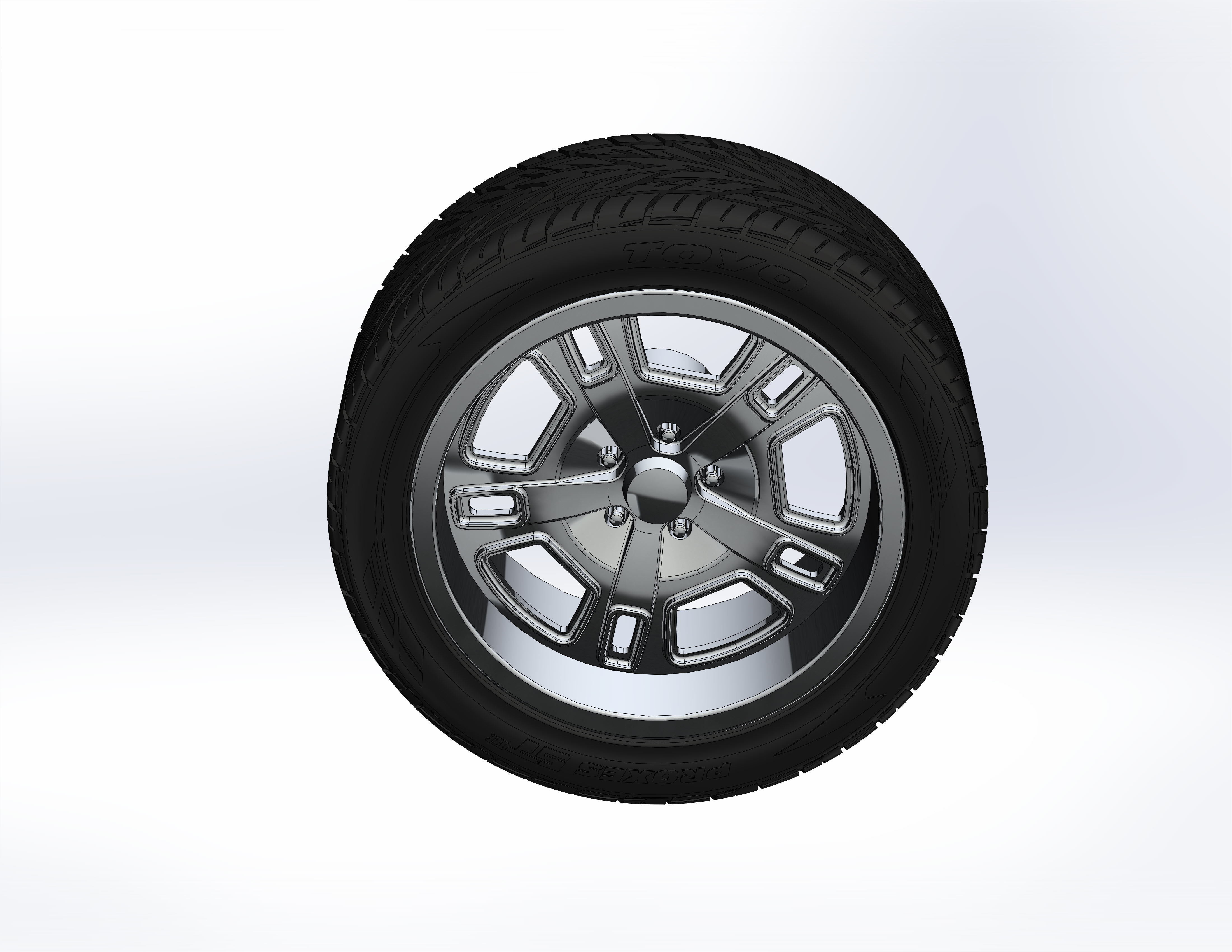 Custom wheels US Mags Flint for your scale model  3D print model_7