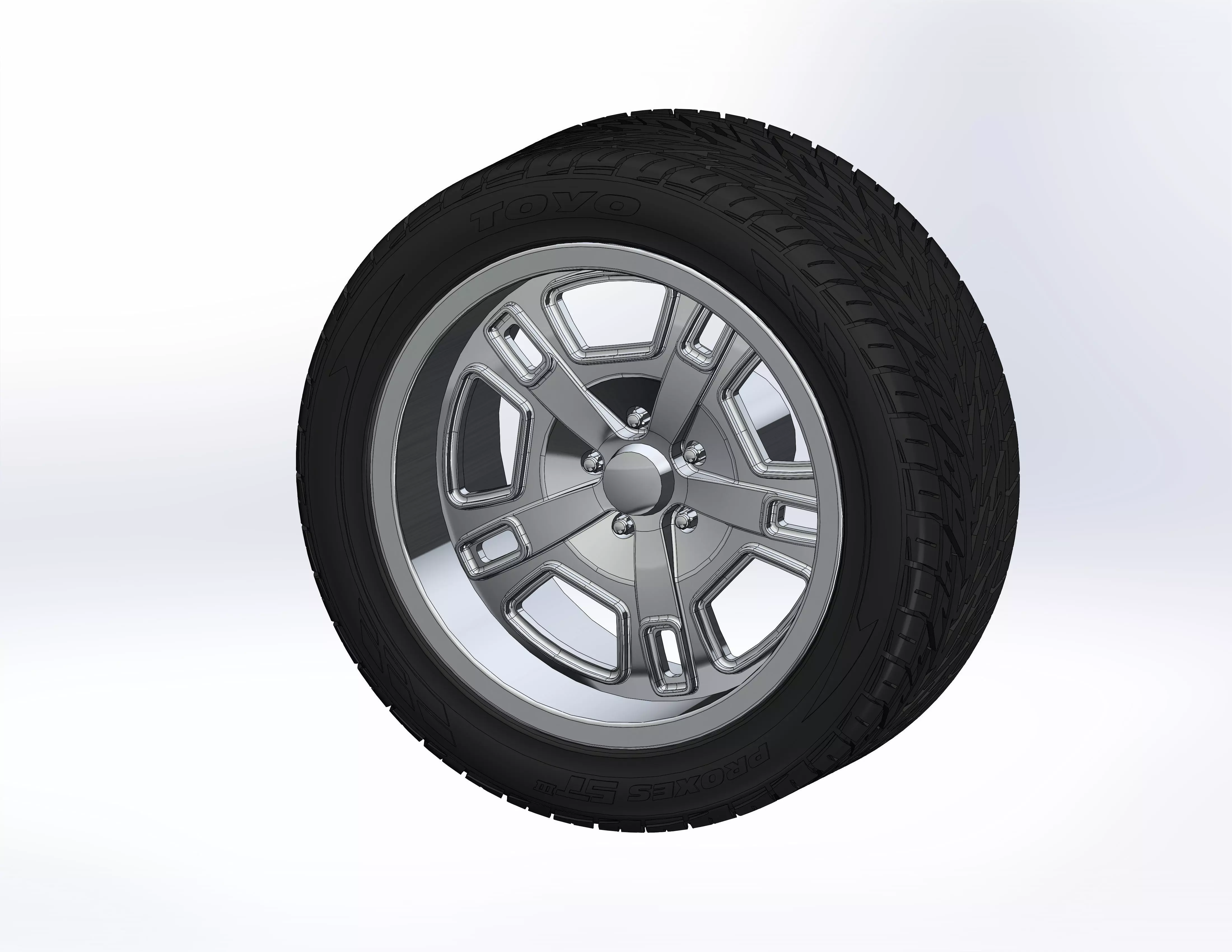 Custom wheels US Mags Flint for your scale model  3D print model_0