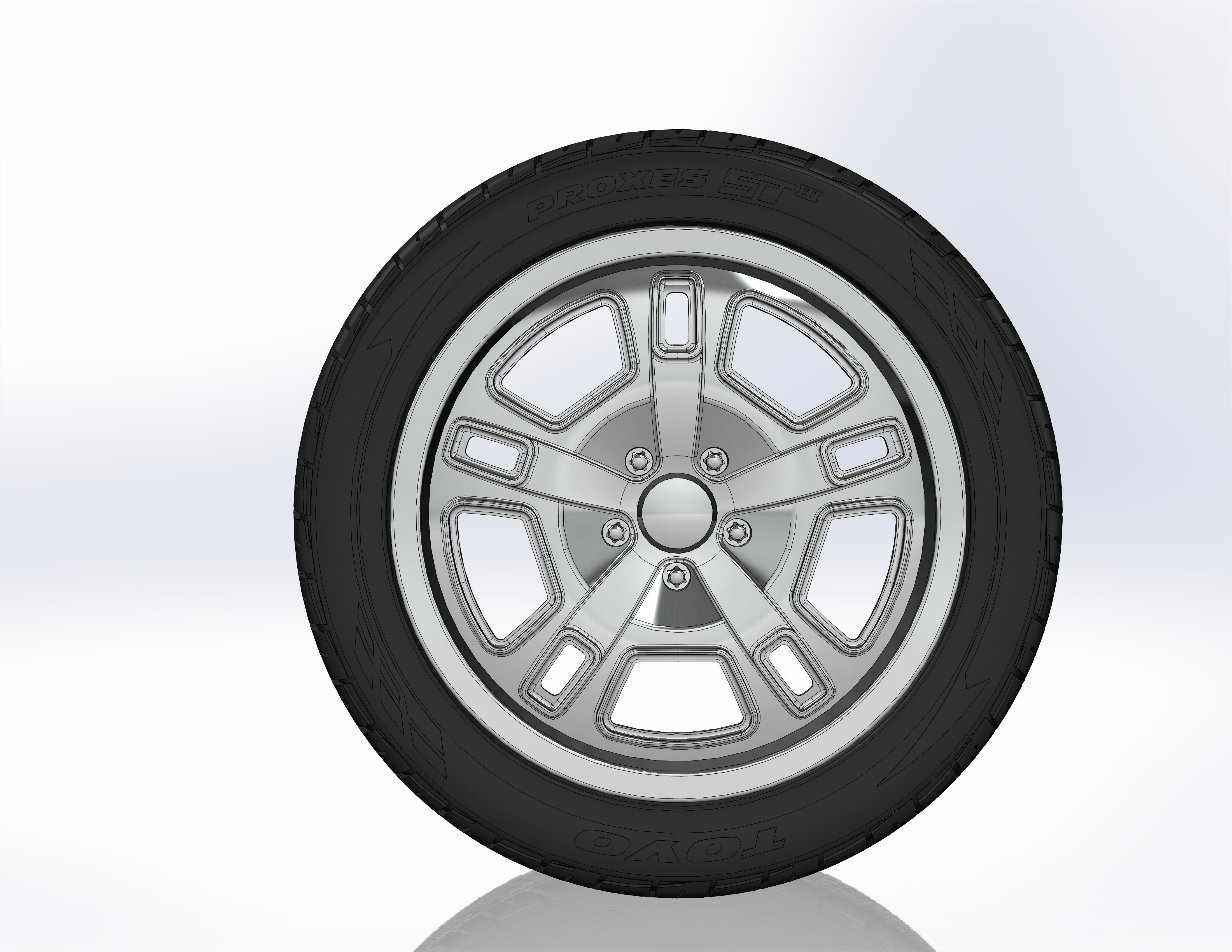 Custom wheels US Mags Flint for your scale model  3D print model_2