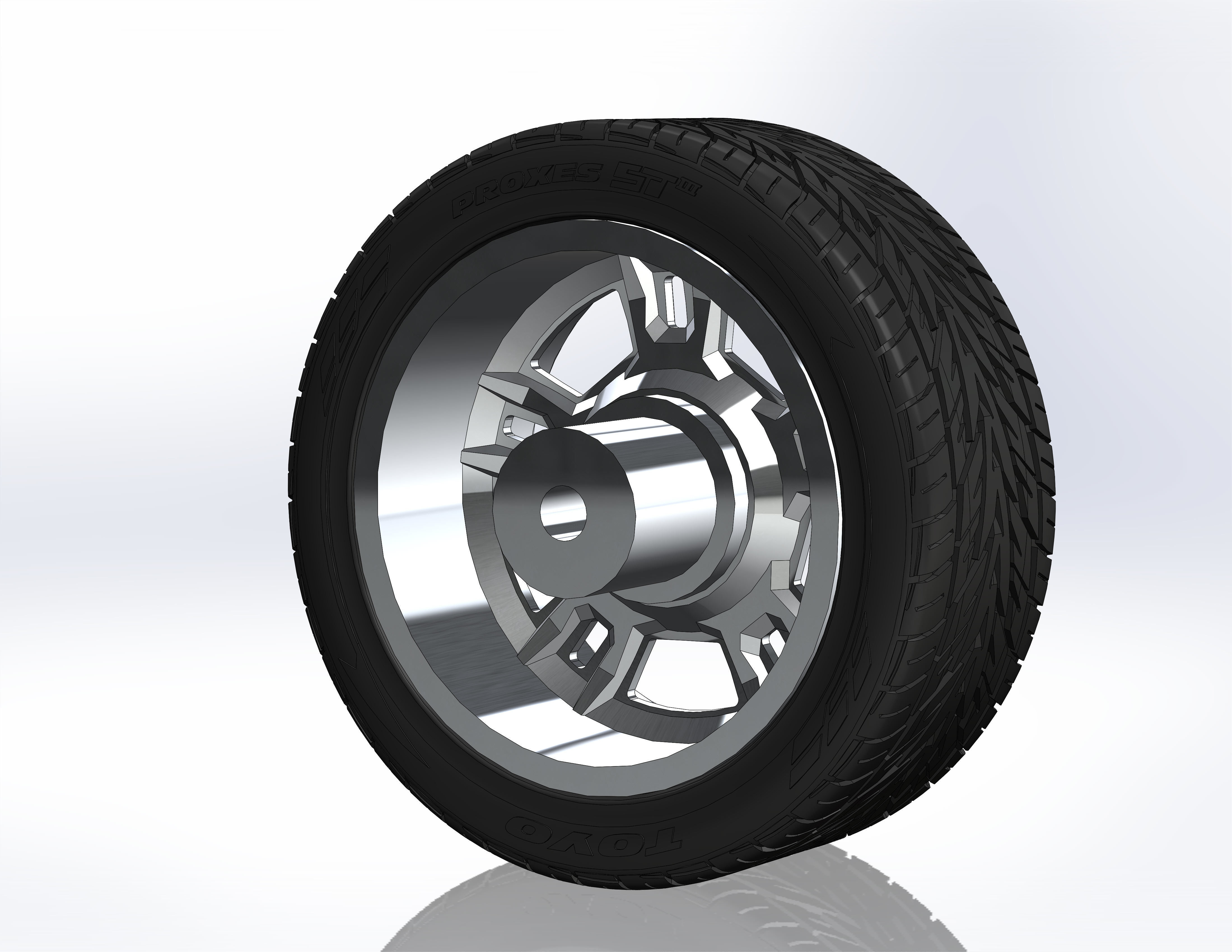 Custom wheels US Mags Flint for your scale model  3D print model_6