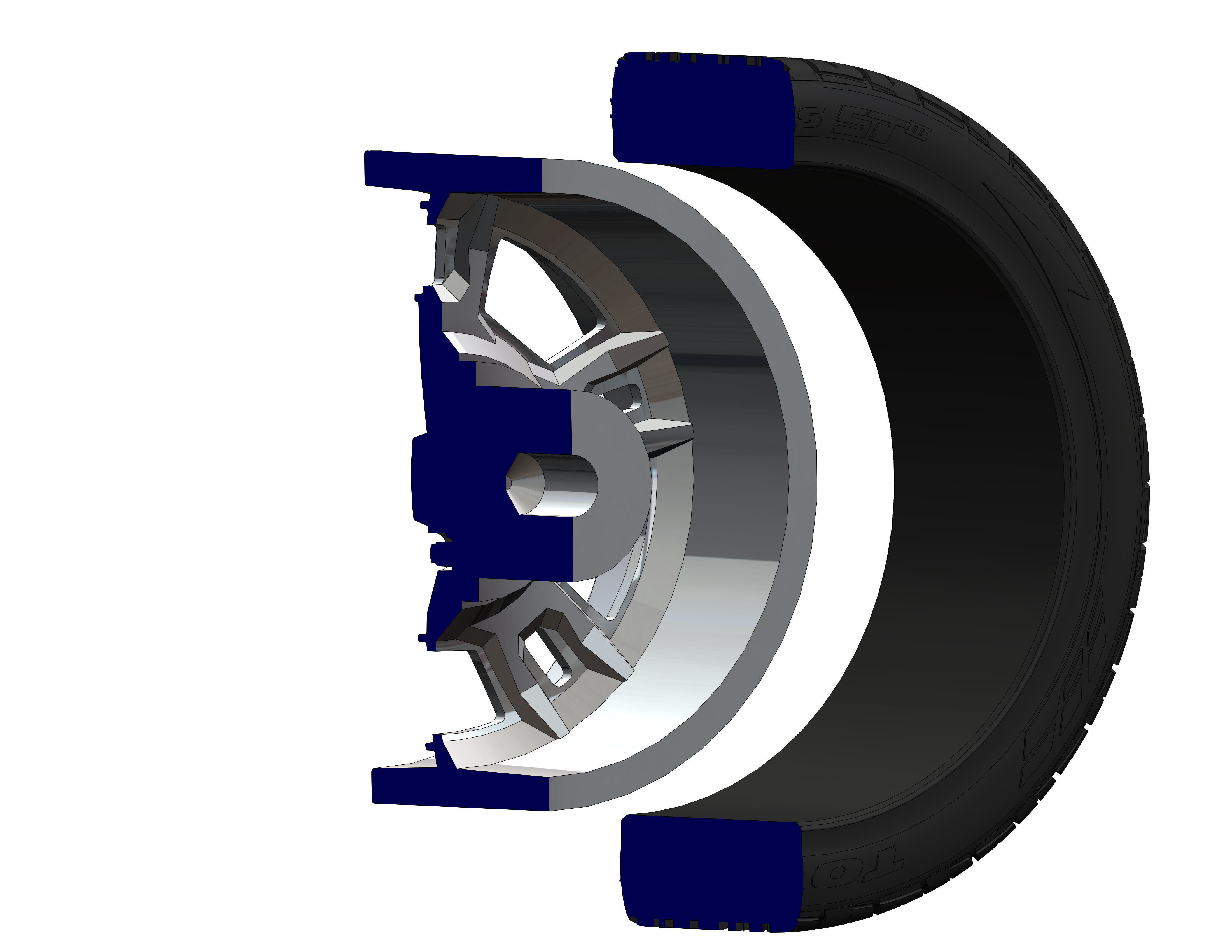 Custom wheels US Mags Flint for your scale model  3D print model_10