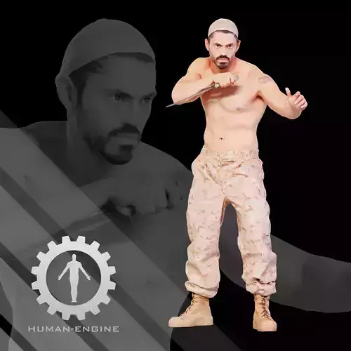 Male Scan - Victor Knife Pose 223