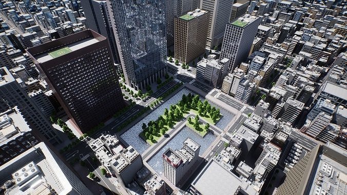 Japanese City - Midtown Environment Low-poly 3D model 2