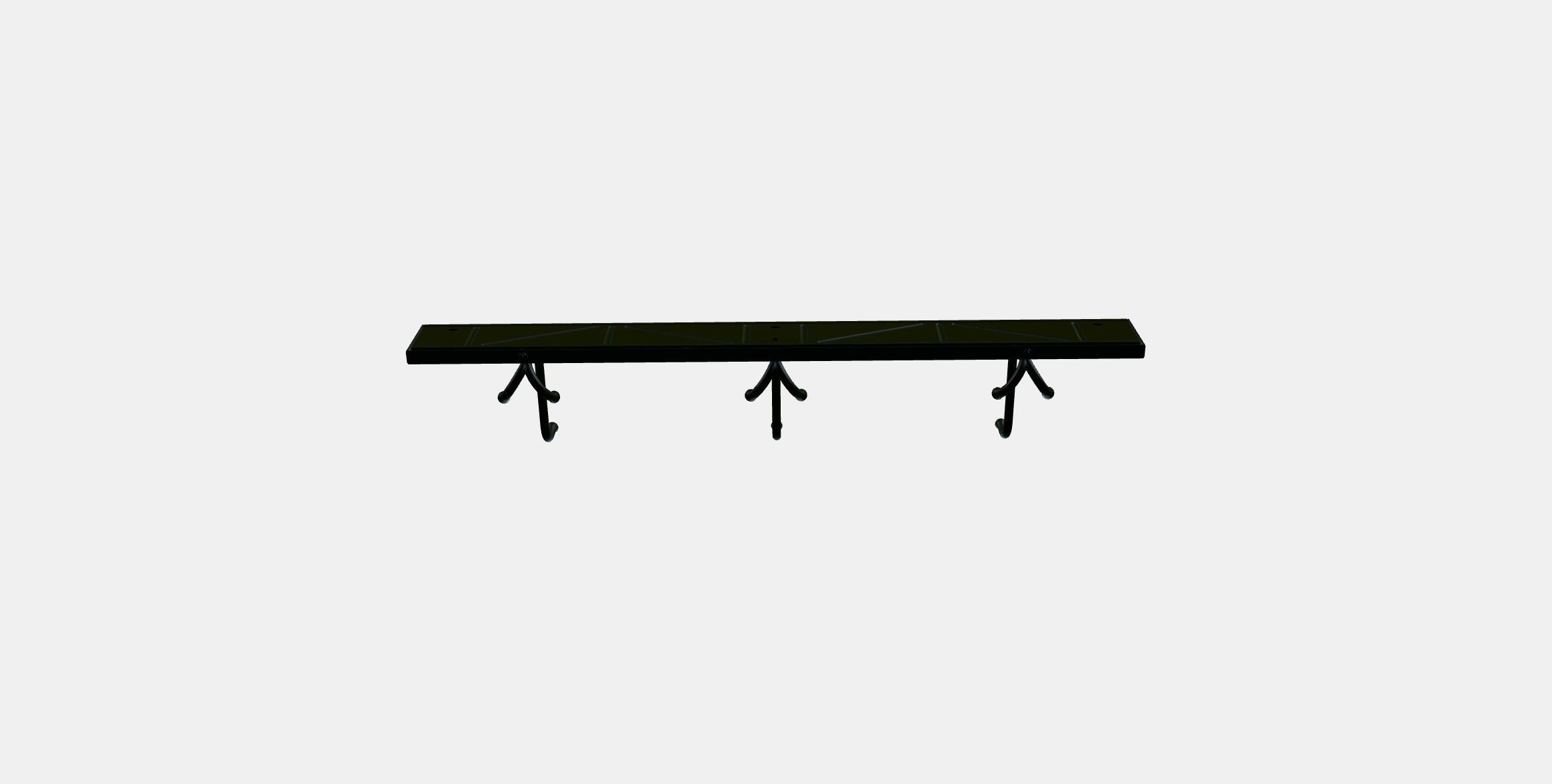 PINNIG Rack with 3 hooks Low-poly 3D model_9