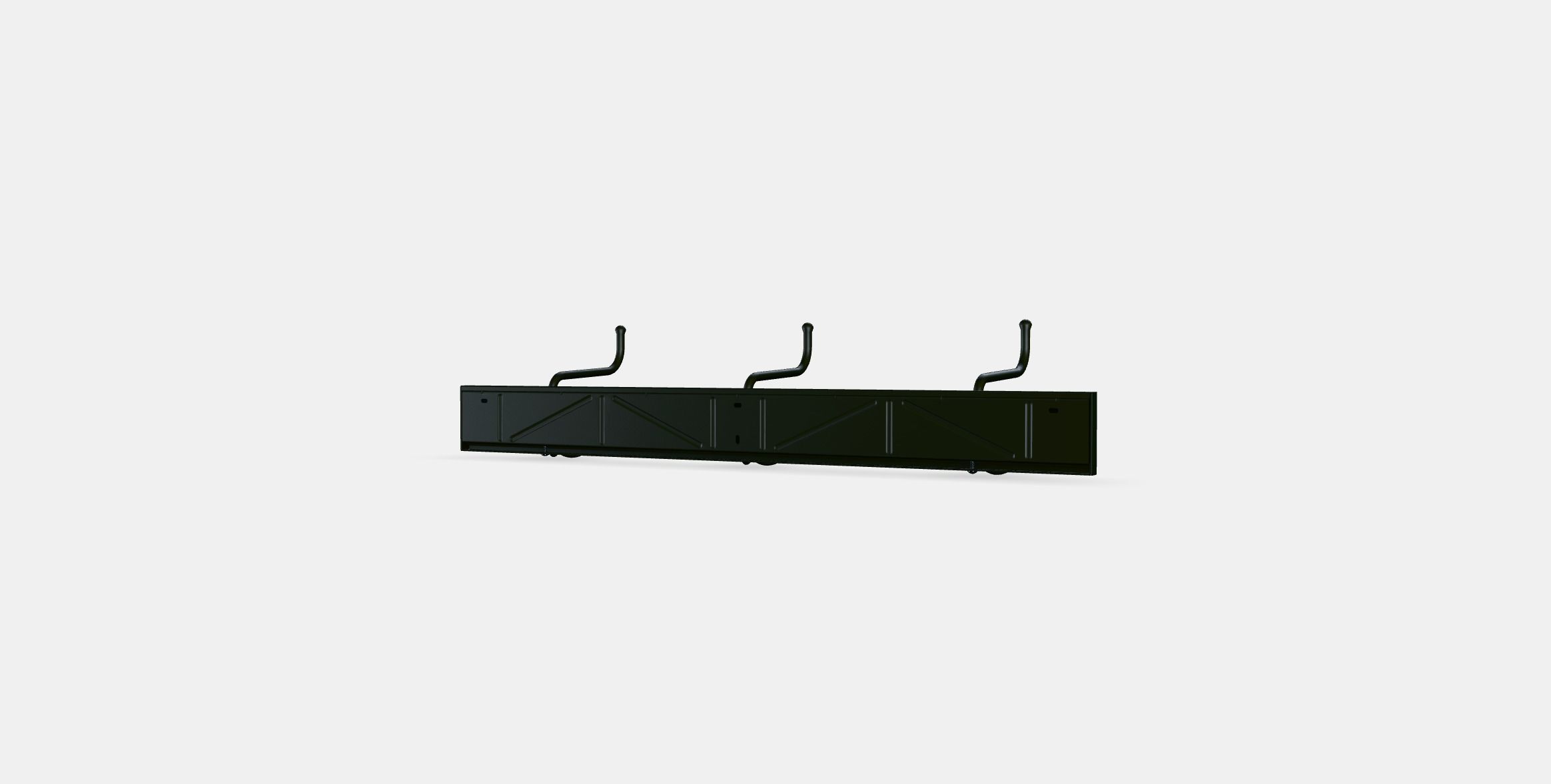 PINNIG Rack with 3 hooks Low-poly 3D model_7
