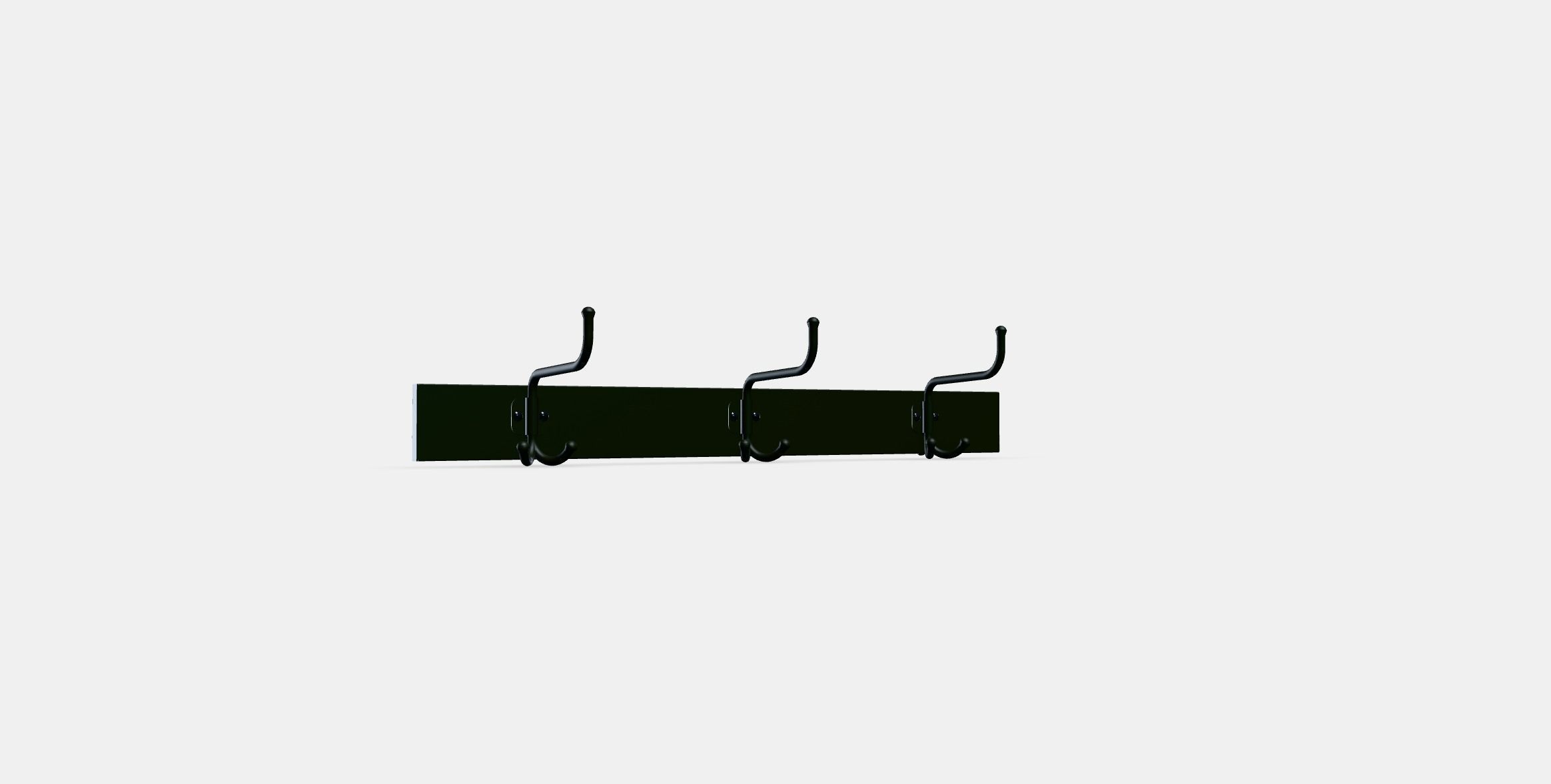 PINNIG Rack with 3 hooks Low-poly 3D model_3