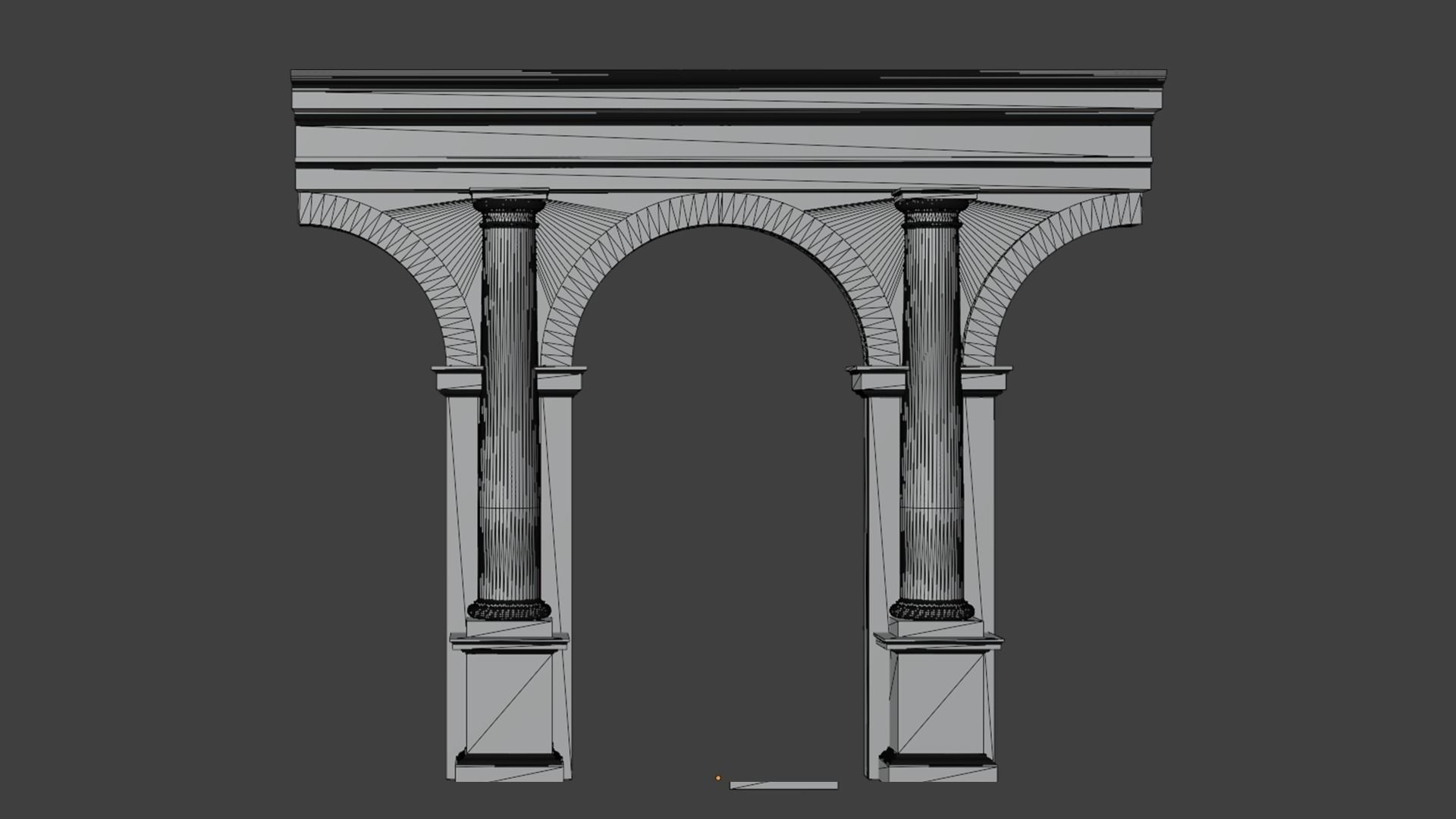 Ancient Wall 2 3D model_1