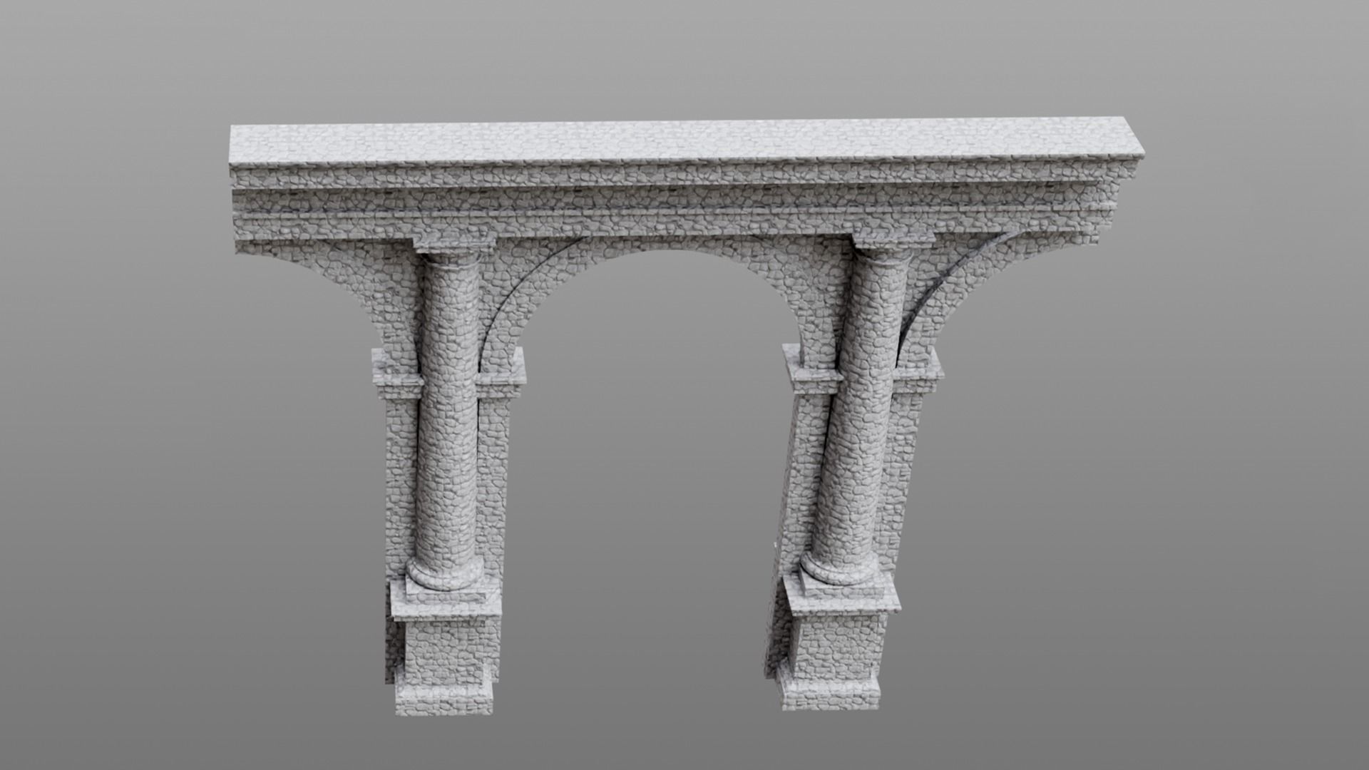 Ancient Wall 2 3D model_5