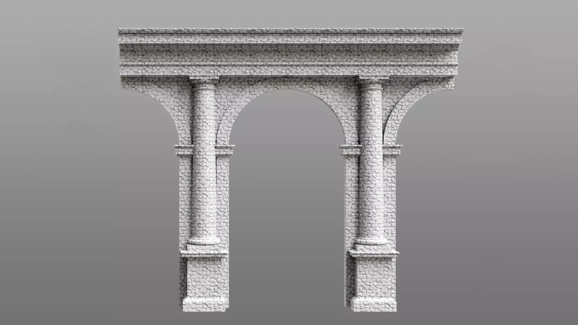 Ancient Wall 2 3D model_0