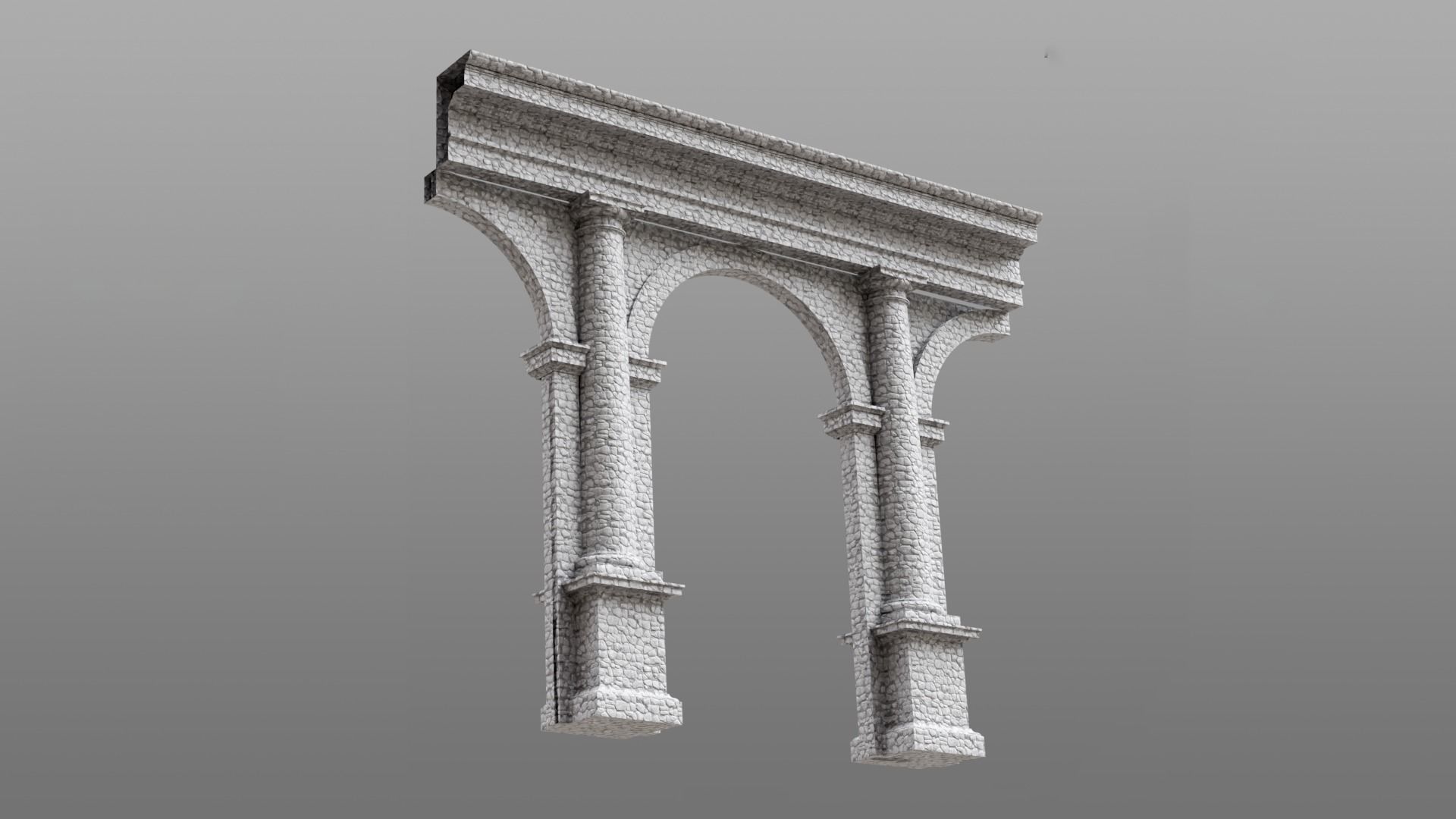 Ancient Wall 2 3D model_4