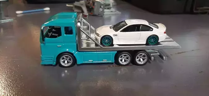 1 64 Art By Scale Team Transporter Hotwheels size