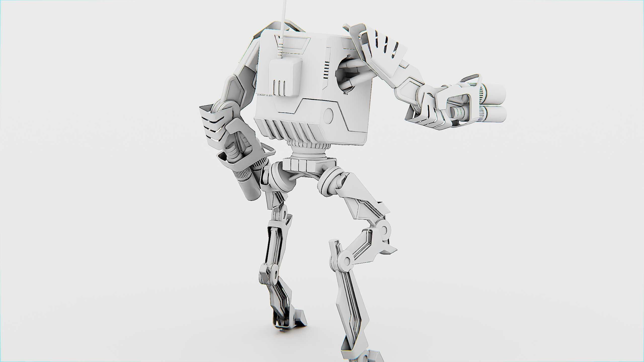 MILITARY DROID K-800 Rigged for Unreal Engine - Unity - MIXAMO 3D model_34