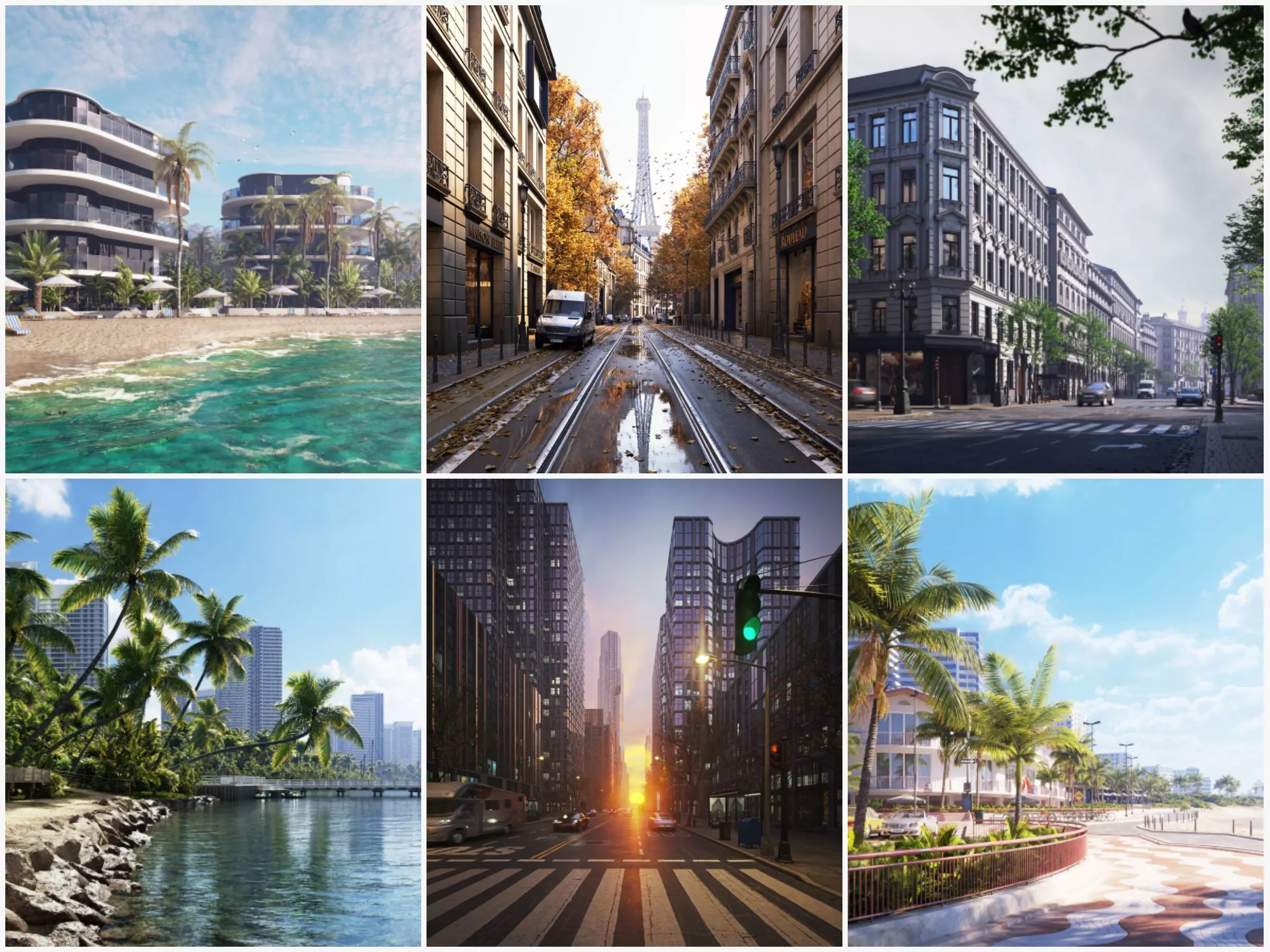 City and the Beach Bundle vol 1 3D model_0