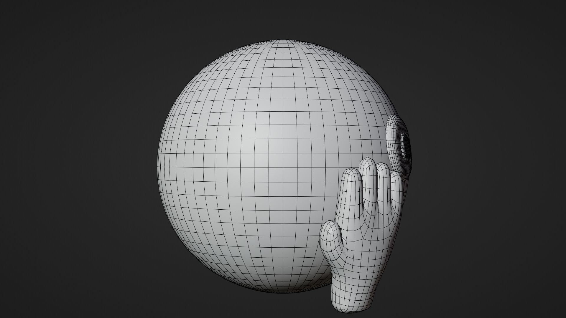 Screaming in Fear Face Emoticon Emoji or Smiley 3D model_11