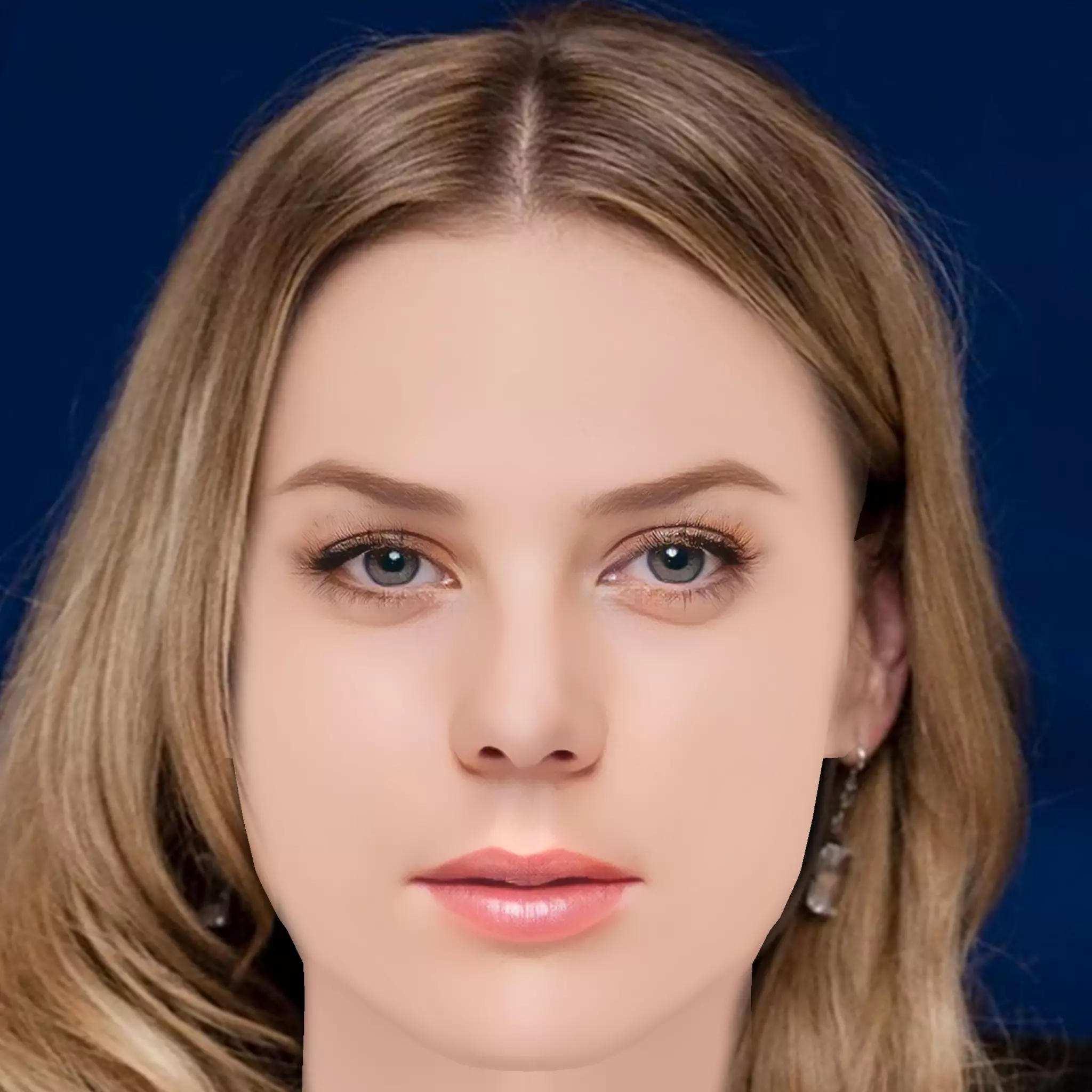 Abbie Cornish Head - No Hair - Low poly head for game Low-poly 3D model