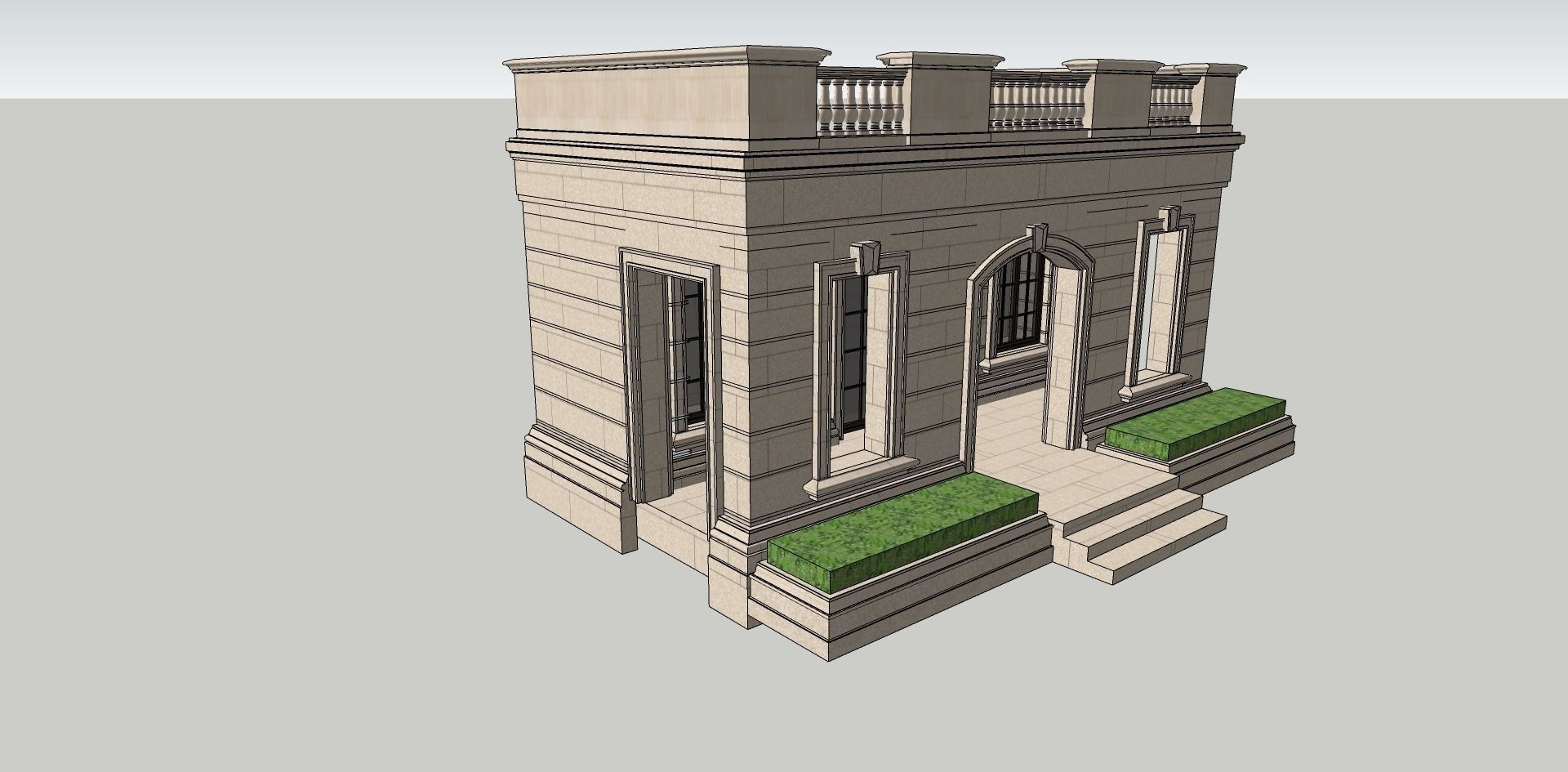 classical office 3d model exterior 3D model_3