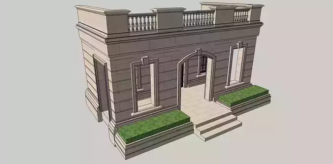 classical office 3d model exterior 3D model