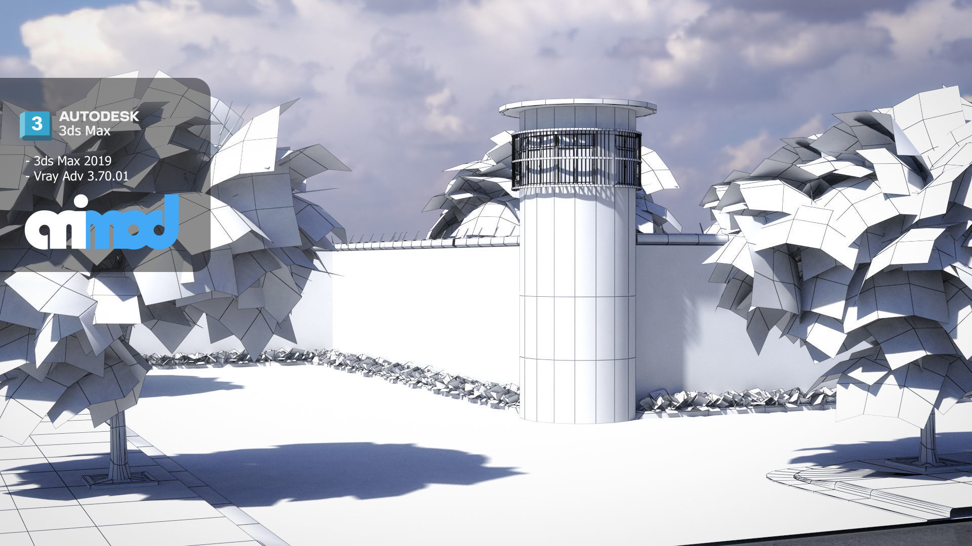 TW jail wall 3D model_5