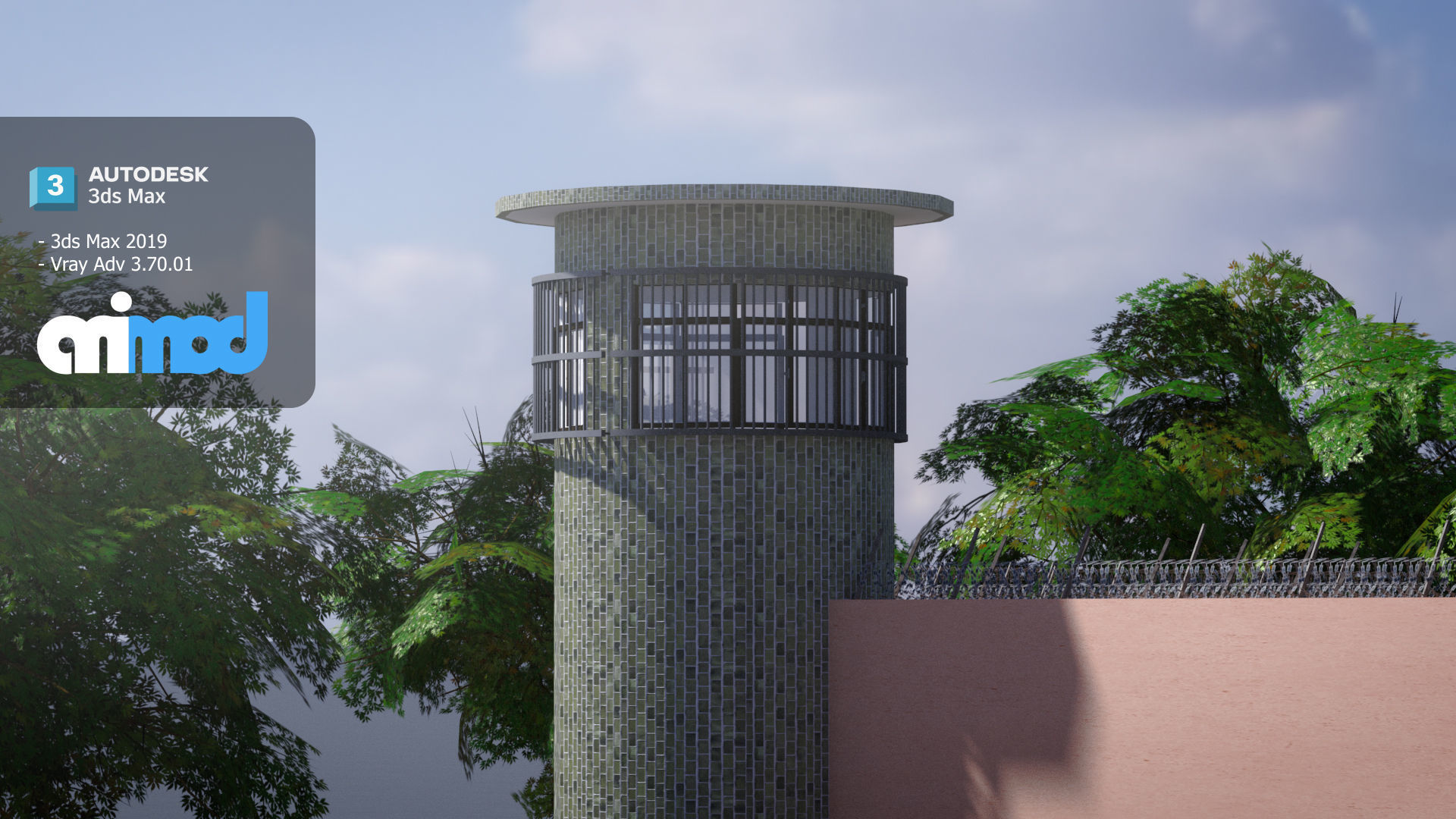 TW jail wall 3D model_1