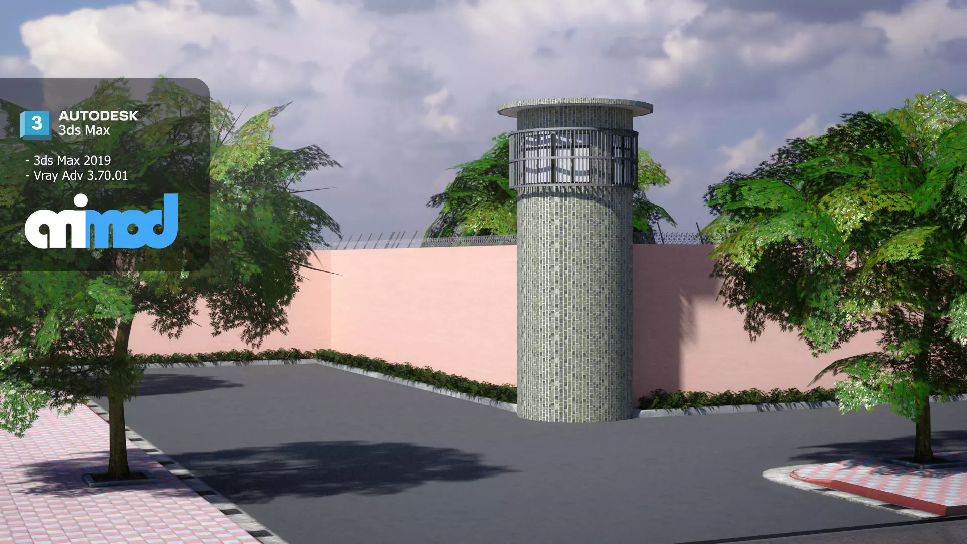 TW jail wall 3D model_0