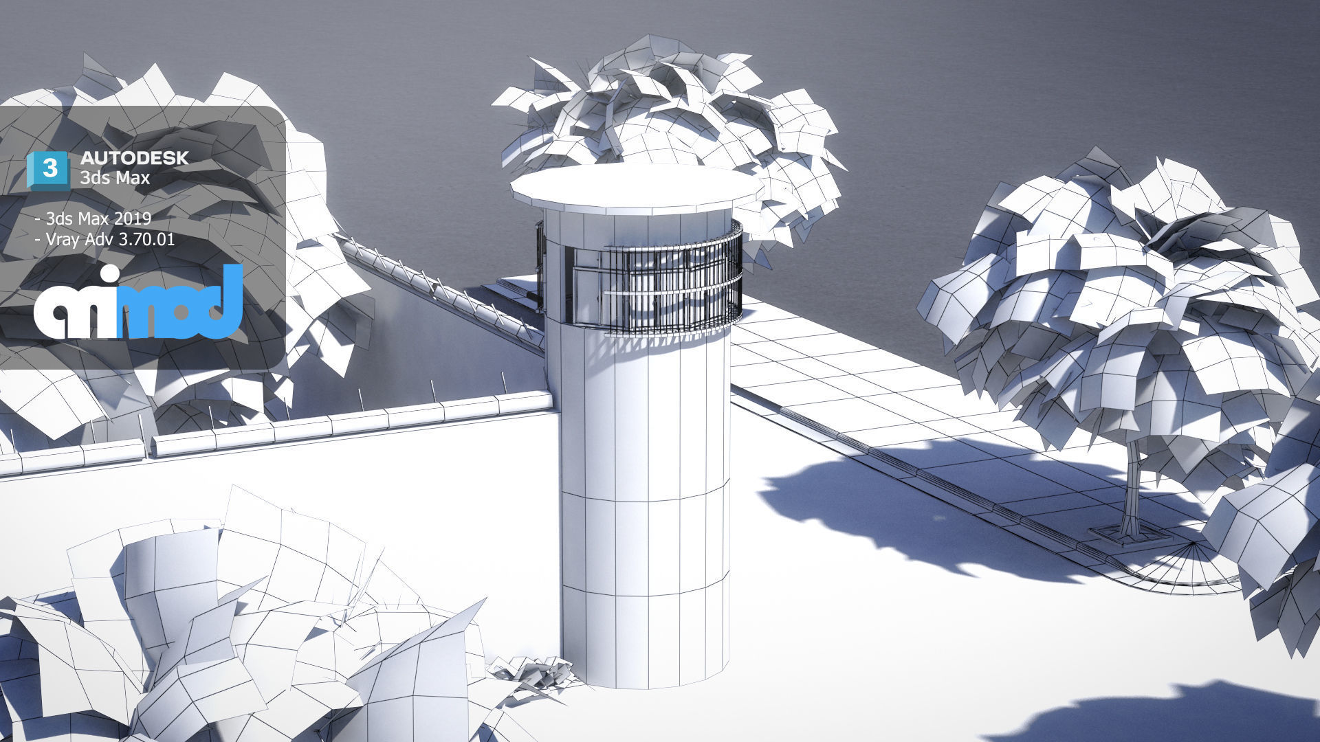 TW jail wall 3D model_8