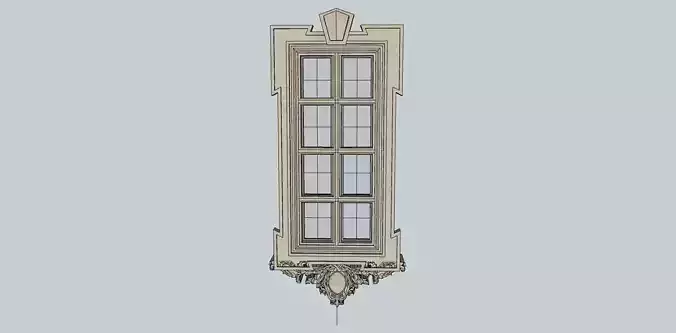 Classical window 3d sketchup model 3D model