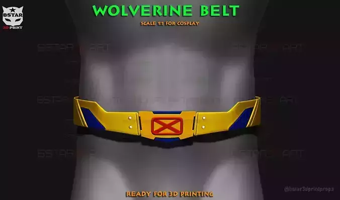 Wolverine Belt Armor - Marvel Cosplay  3D print model