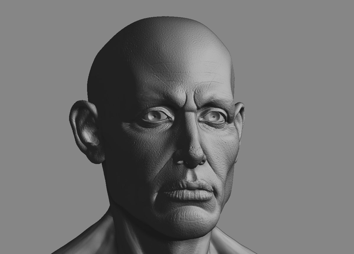 Man Body 3d Model with details  3D print model_3