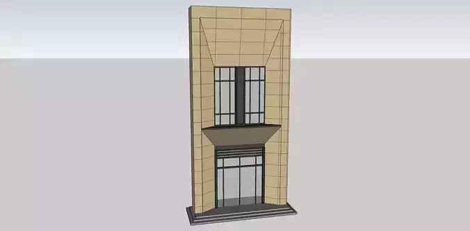 contemporary entrance main gate 3d model