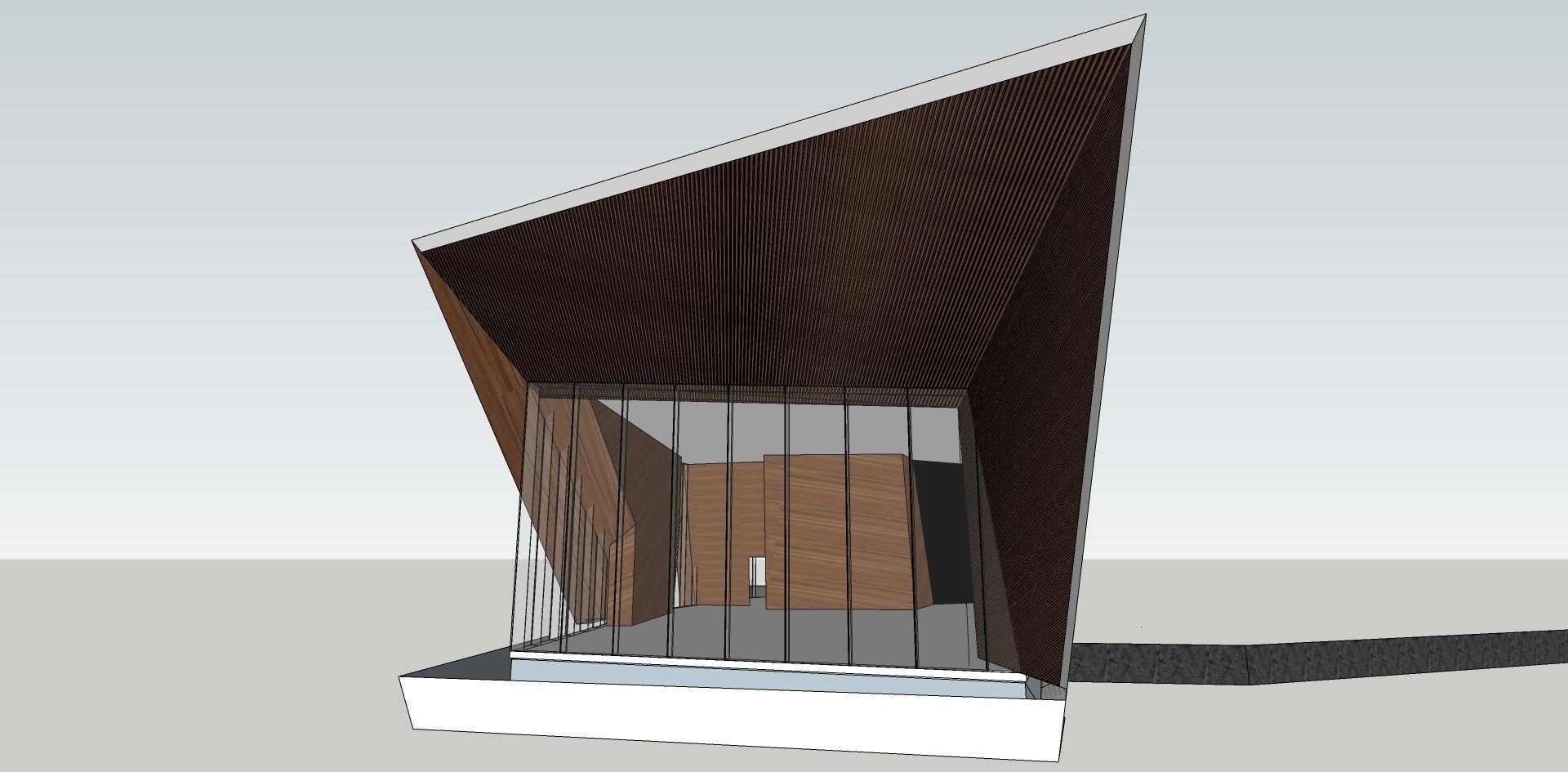 contemporary entertainment office sketchup model 3D model_5