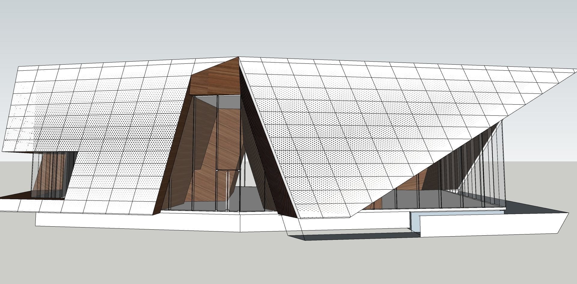 contemporary entertainment office sketchup model 3D model_2