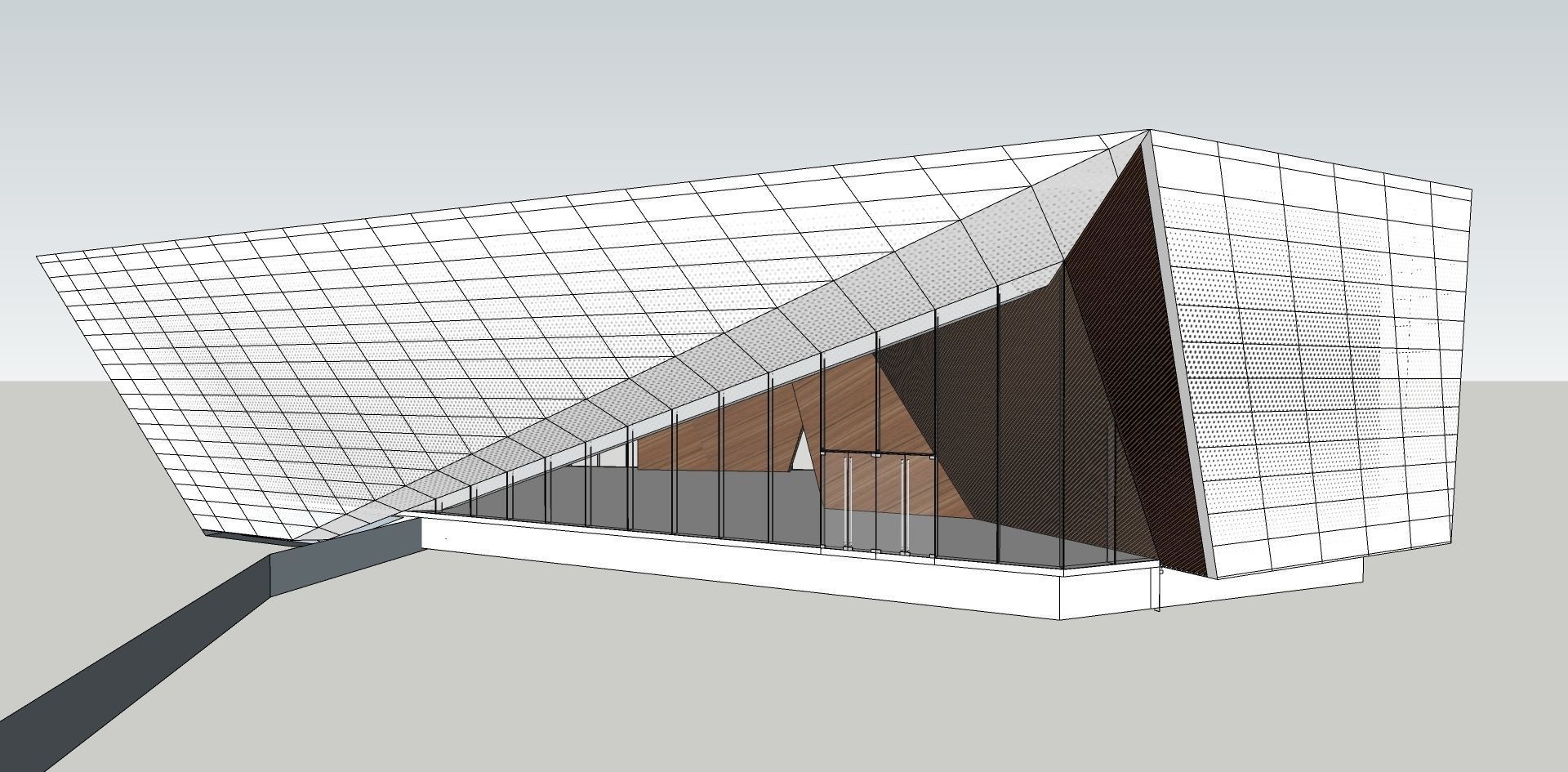 contemporary entertainment office sketchup model 3D model_4