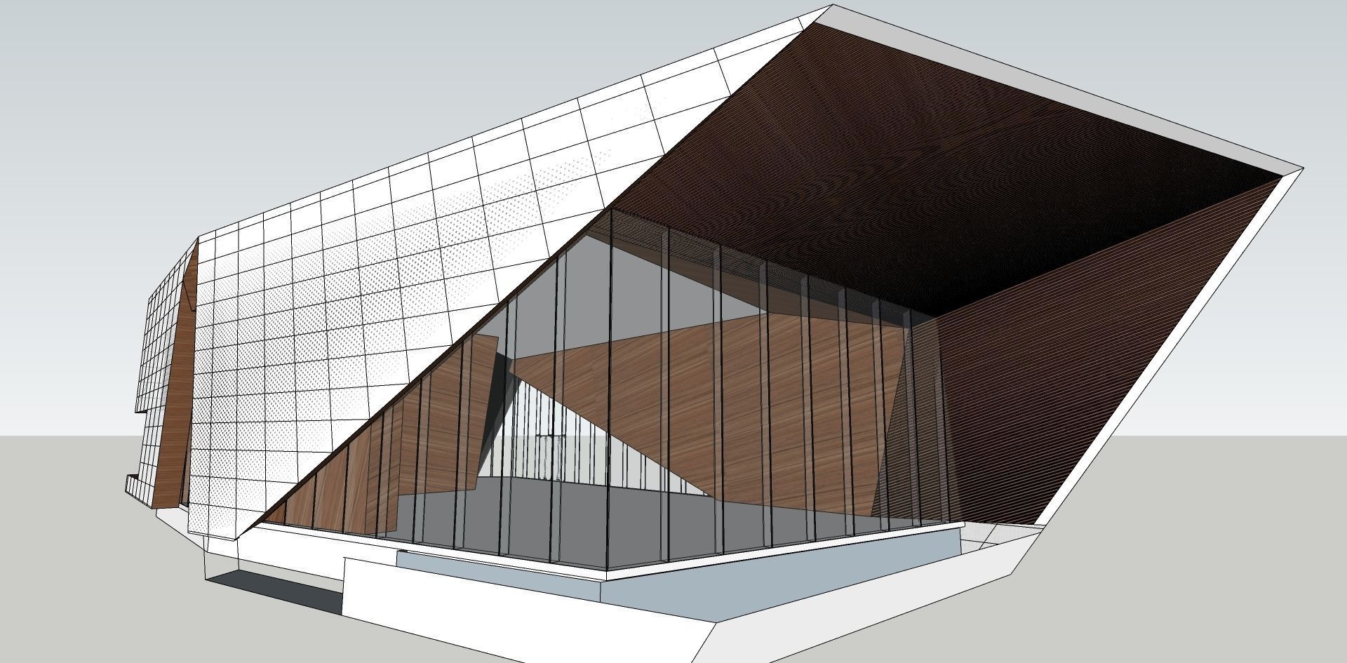contemporary entertainment office sketchup model 3D model_6