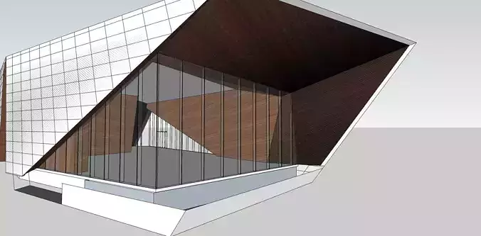 contemporary entertainment office sketchup model