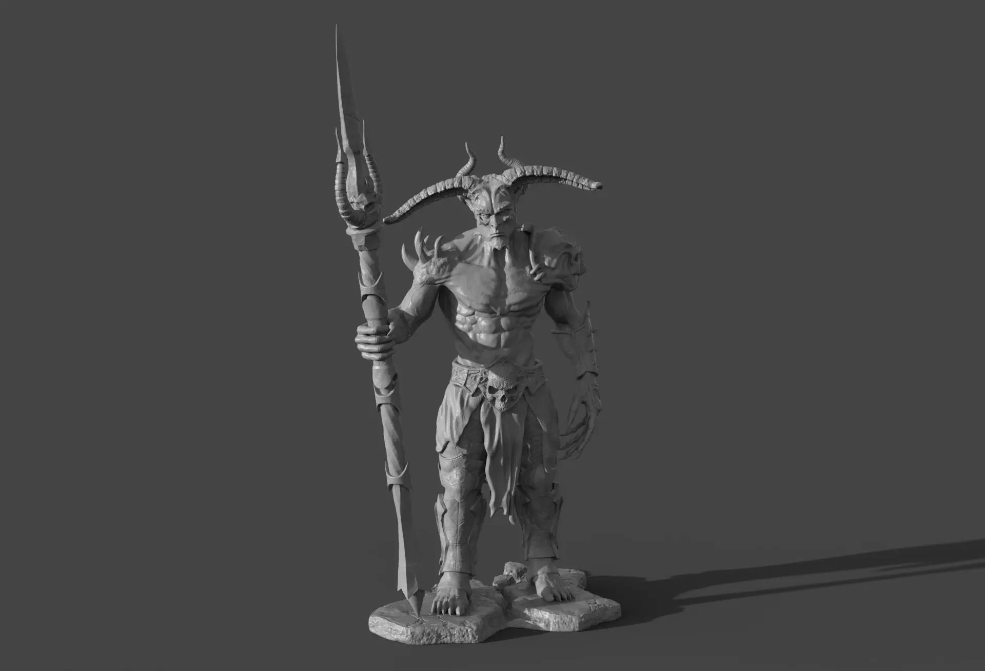 Tabletop Miniature - Armored Demon 3D print model