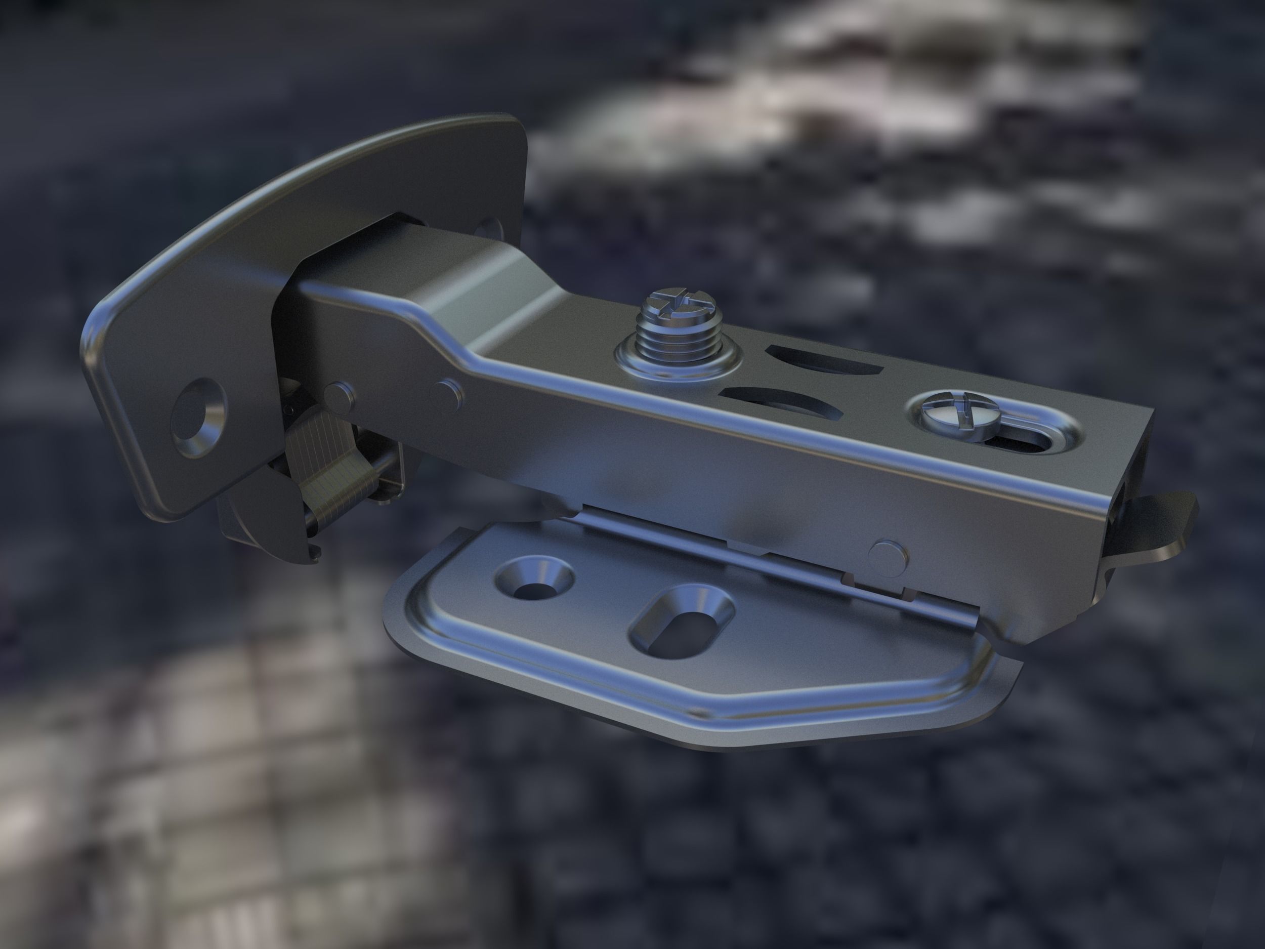 90 degree angle cabinet door hinge with animation 3D model_5