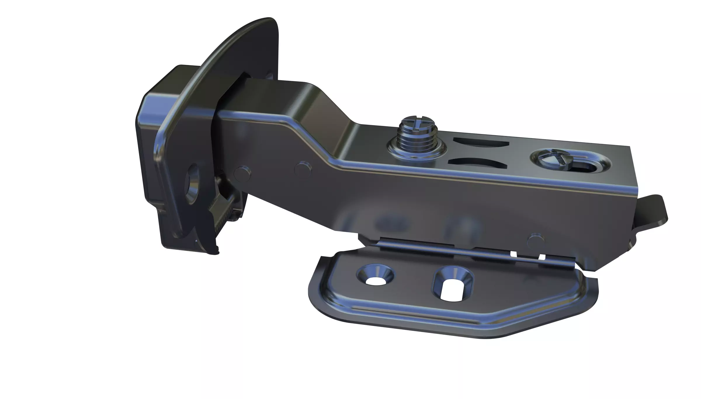 90 degree angle cabinet door hinge with animation 3D model_0