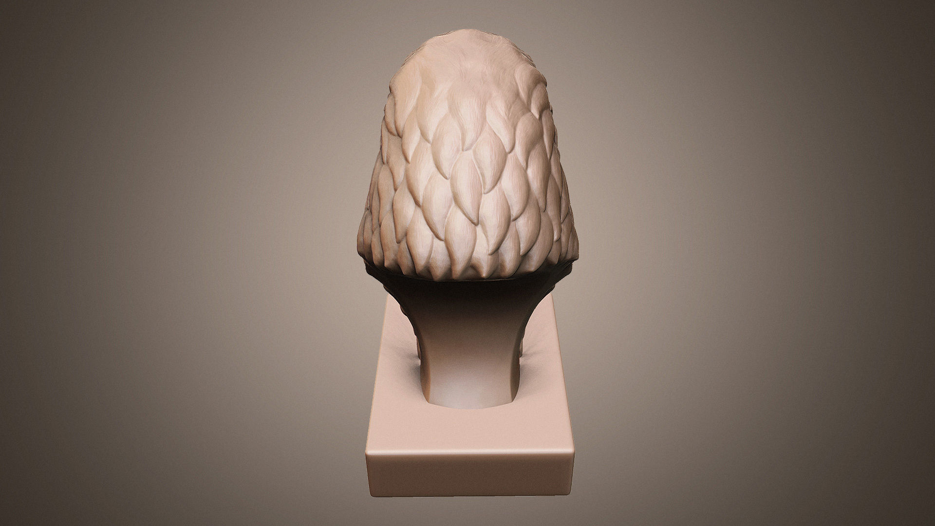 eagle head sculpture 3D print model_3