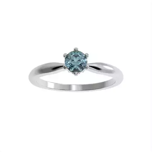 Engagement ring with 6 prongs