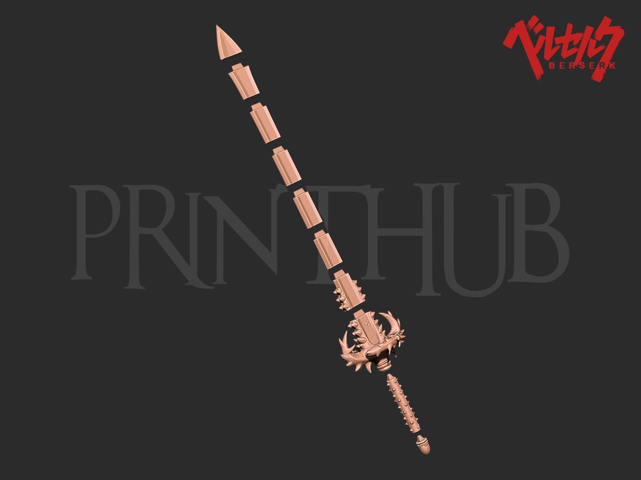 Skull Knight with the Sword of Thorns from Berserk 3D print model_3